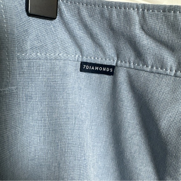 7 Diamonds Shorts Mens 42 Blue Performance Dynamic Bermuda Golf Casual 10” - Picture 6 of 13